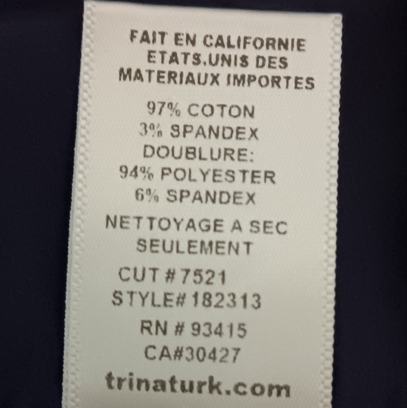 TNW Trina Turk Aptos Stretch Cotton Sateen Shift Dress Size 2 - Picture 7 of 11